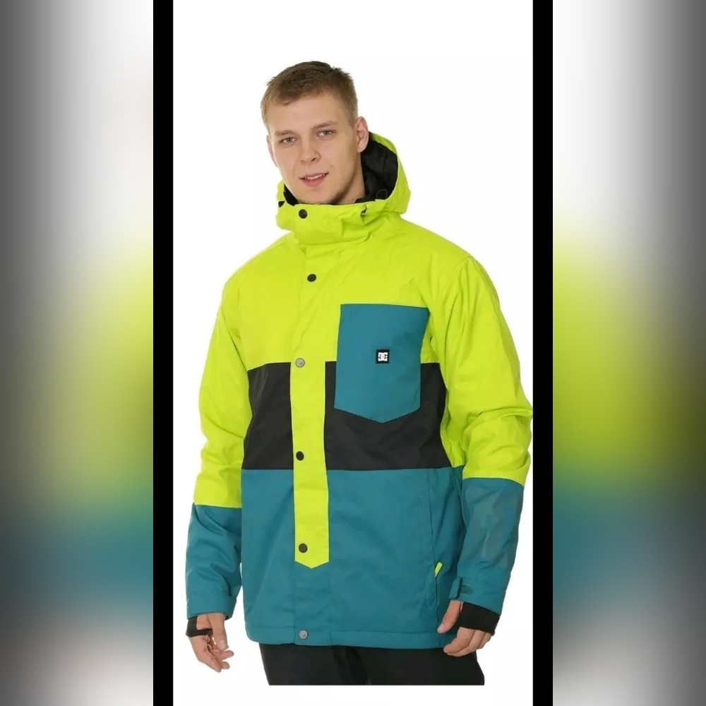 DC YOUTH BOYS JACKET SKI SNOWBOARD 10K sz 14 LARGE HOODED WINTER COAT